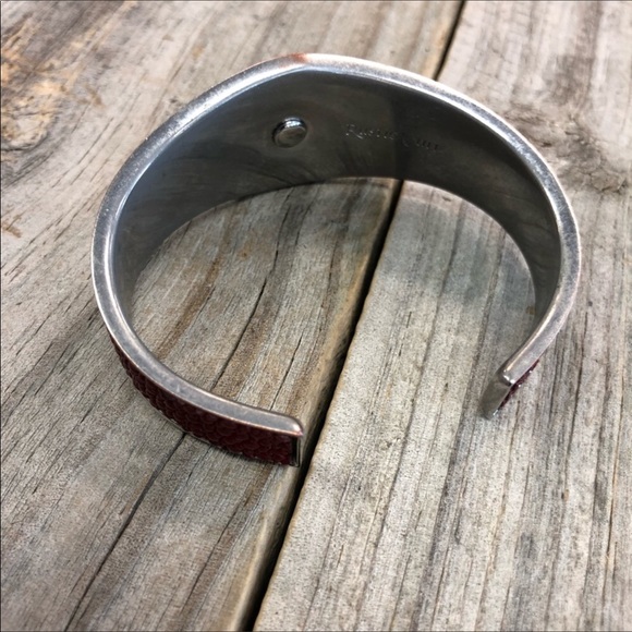 Rustic Cuff Maroon Stingray Bracelet - Picture 2 of 2